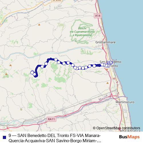 9 bus Line Map