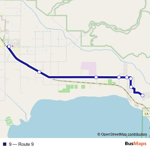 9 bus Line Map