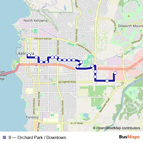 9 bus Line Map