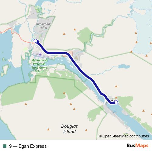9 bus Line Map