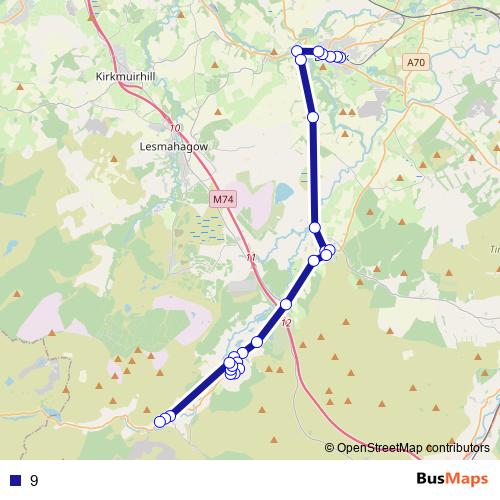 9 bus Line Map