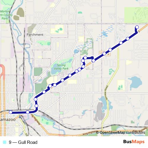 9 bus Line Map