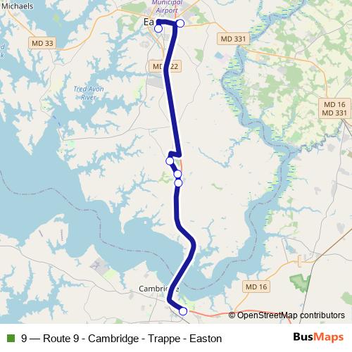 9 bus Line Map