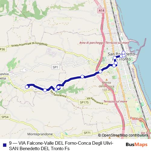 9 bus Line Map