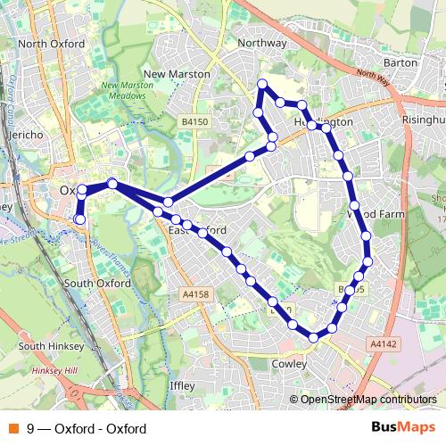 9 bus Line Map