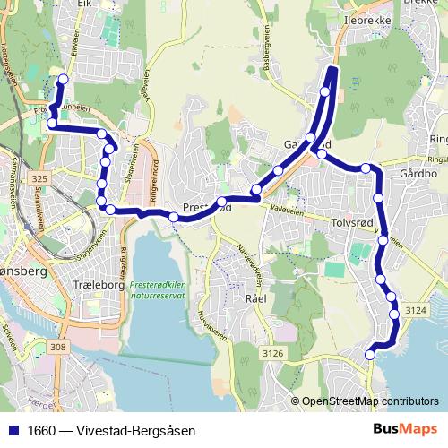 1660 bus Line Map