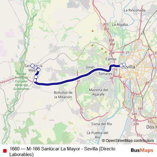 1660 bus Line Map