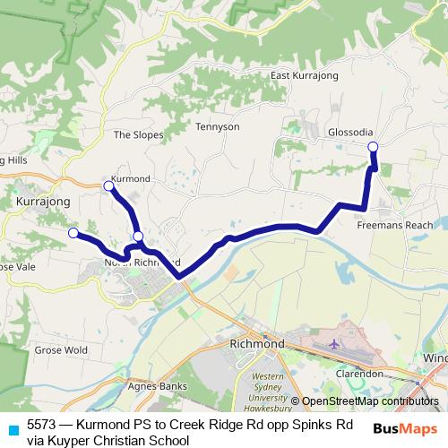5573 bus Line Map