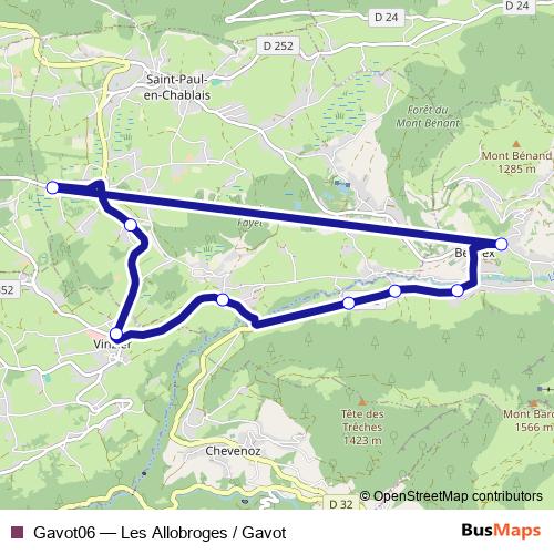 Gavot06 bus Line Map