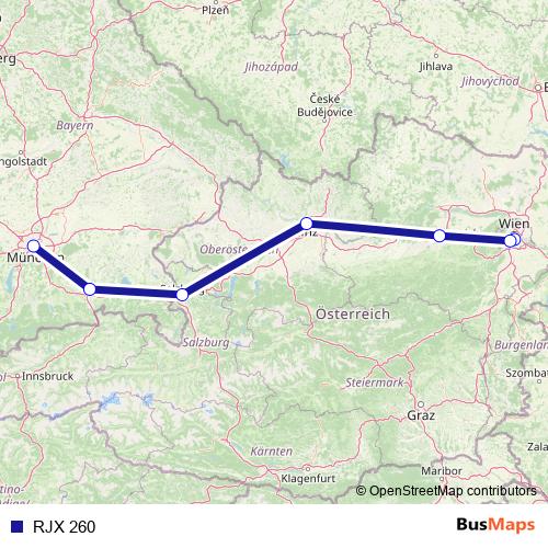 RJX 260 rail Line Map