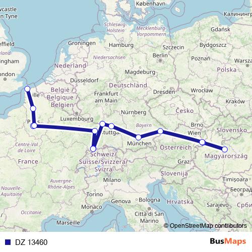 DZ 13460 rail Line Map
