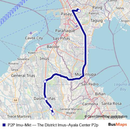 P2P Imu–Mkt bus Line Map