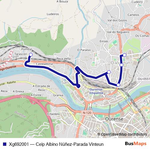 Xg692001 bus Line Map