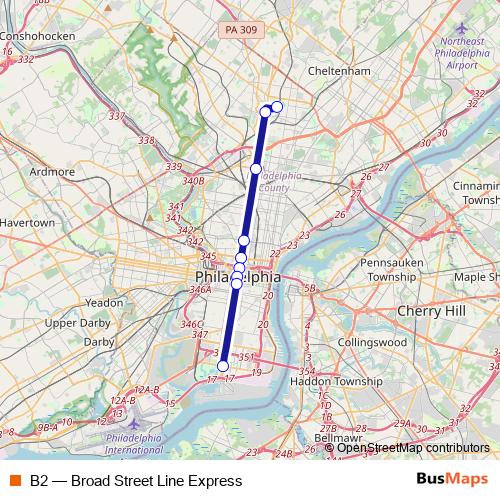 B2 metro Line Map