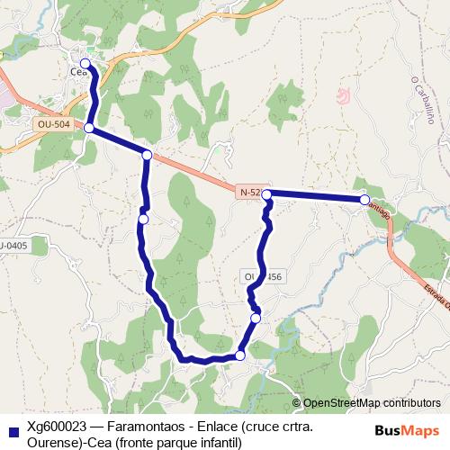 Xg600023 bus Line Map