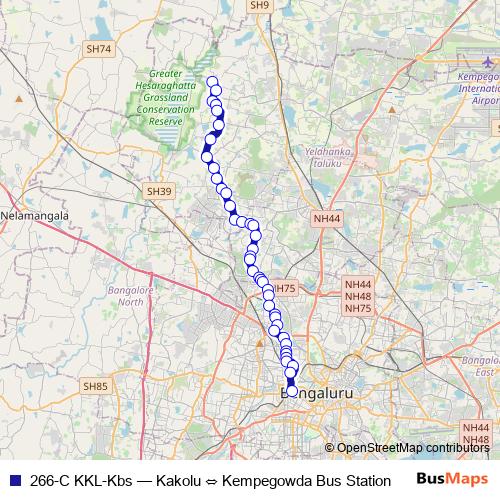 266-C KKL-Kbs bus Line Map