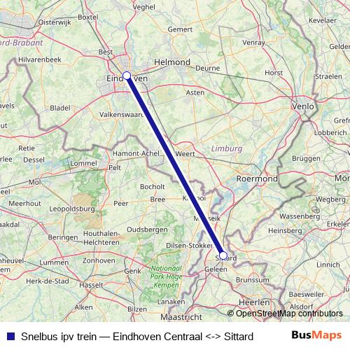 Snelbus ipv trein bus Line Map