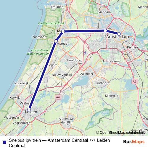 Snelbus ipv trein bus Line Map