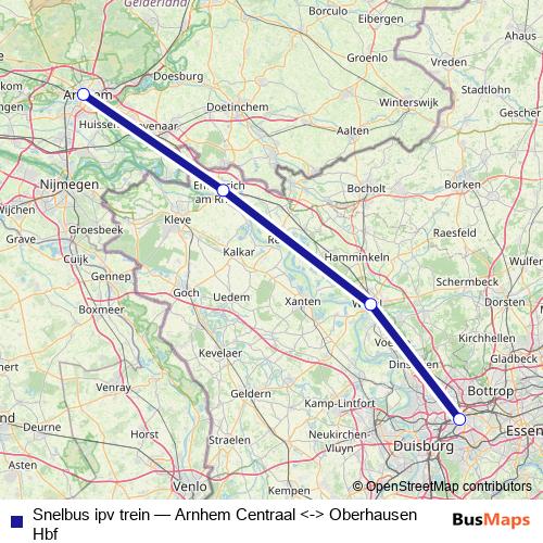 Snelbus ipv trein bus Line Map