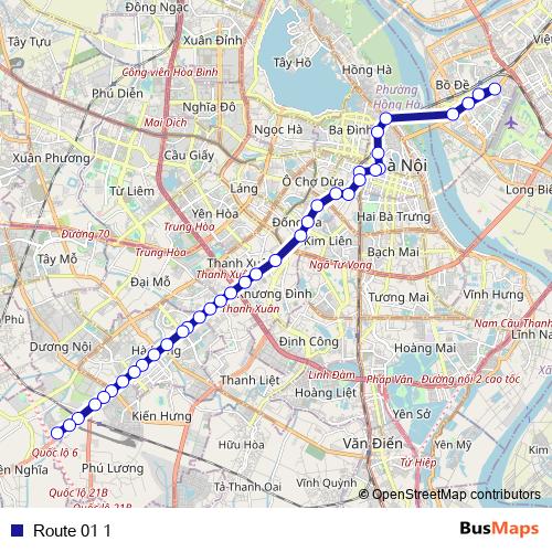 Route 01 1 bus Line Map
