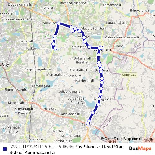 328-H HSS-SJP-Atb bus Line Map