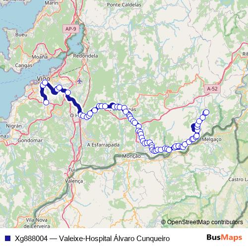 Xg888004 bus Line Map