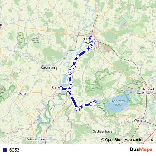 6053 bus Line Map
