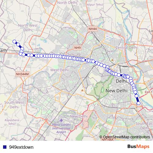 949extdown bus Line Map