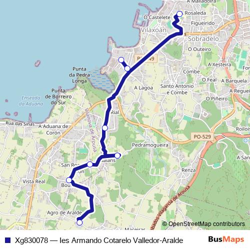 Xg830078 bus Line Map