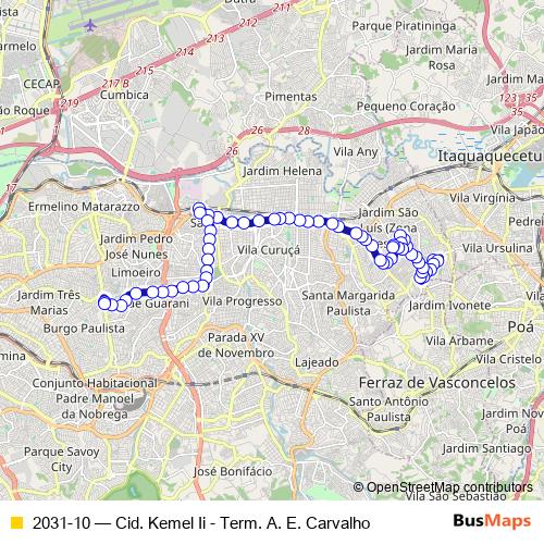 2031-10 bus Line Map