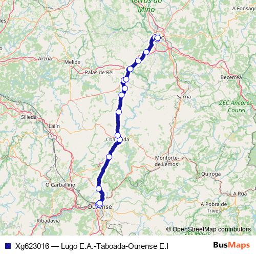 Xg623016 bus Line Map