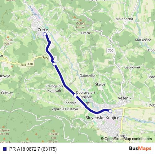 PR A18 0672 7 (63175) bus Line Map