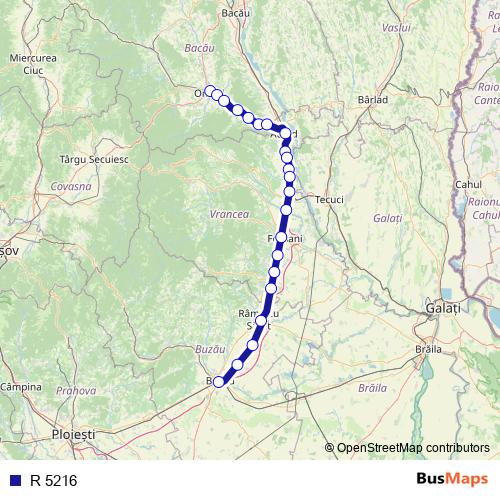 R 5216 rail Line Map