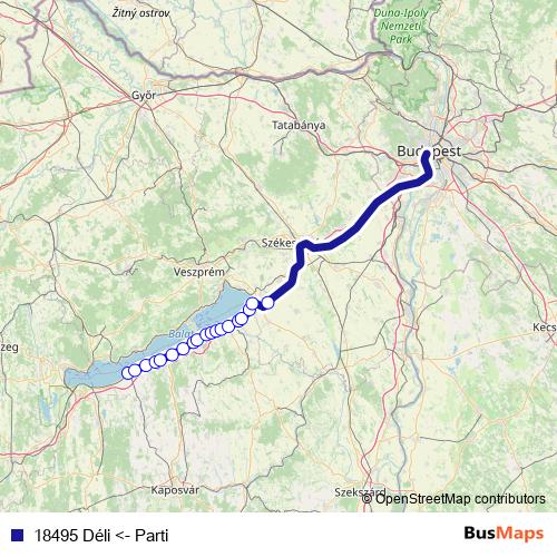 18495 Déli <- Parti rail Line Map