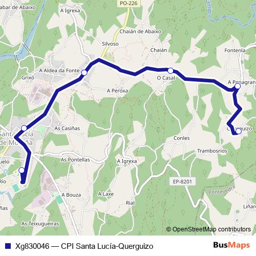 Xg830046 bus Line Map