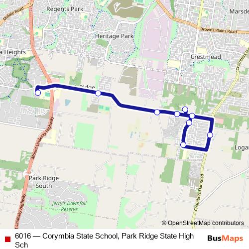 6016 bus Line Map
