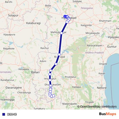06849 bus Line Map