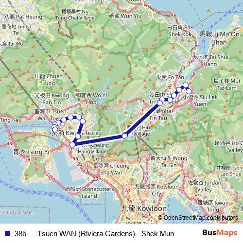 38b bus Line Map