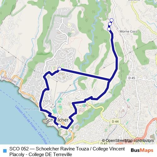 SCO 052 bus Line Map