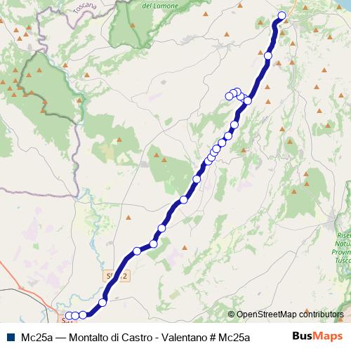 Mc25a bus Line Map
