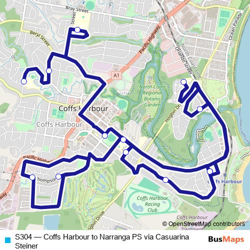 S304 bus Line Map