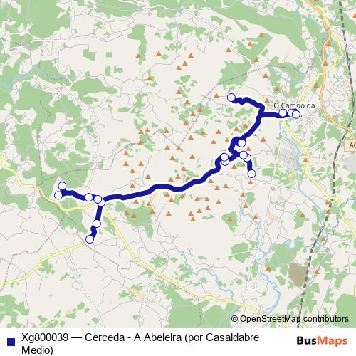 Xg800039 bus Line Map