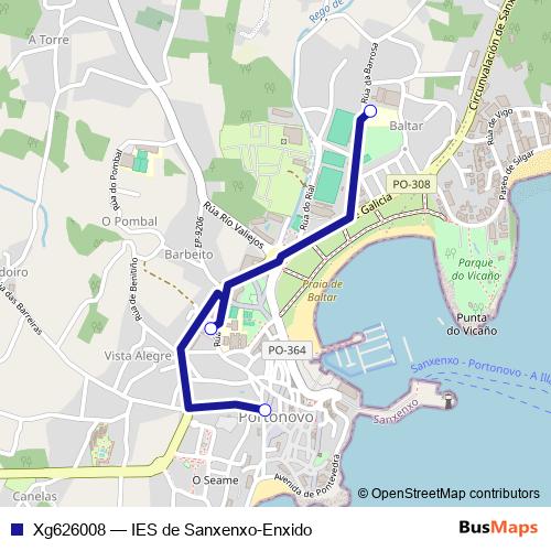 Xg626008 bus Line Map