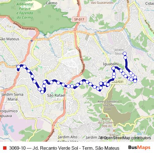 3069-10 bus Line Map