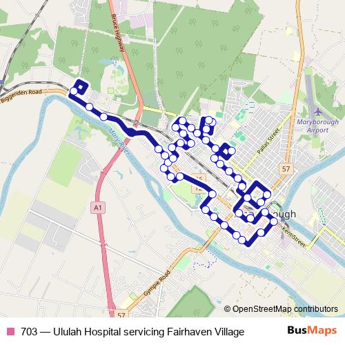 703 bus Line Map