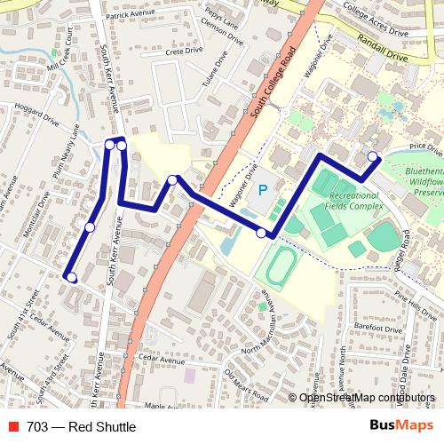 703 bus Line Map