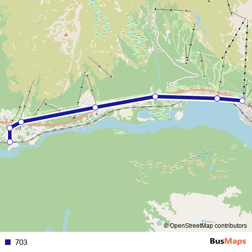 703 bus Line Map