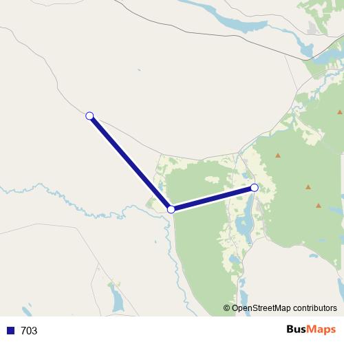 703 bus Line Map