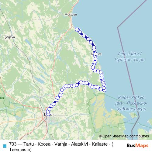 703 bus Line Map