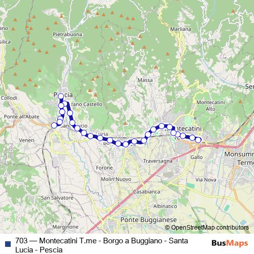 703 bus Line Map